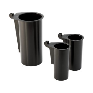 Set di contenitori LUX per pannello forato: 3 contenitori neri per utensili.