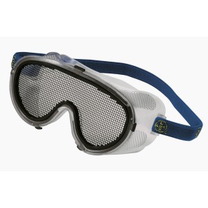 Occhiali di protezione LUX con rete metallica per lavori forestali. Protezione occhi secondo EN 166/1731.