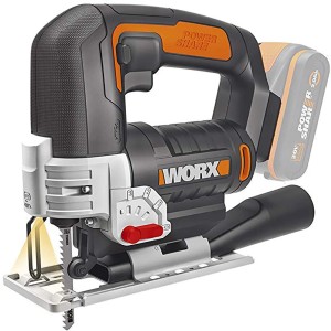 Seghetto alternativo a batteria Worx WX543.9 PowerShare 20 V Solo, nero e arancione.