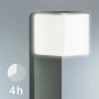 Lampada da giardino a LED Steinel GL 80 antracite, moderna lampada da vialetto con luce bianca calda.