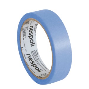 Nastro adesivo di carta per mascheratura azzurro di Nespoli, rotolo per bordi di pittura puliti.