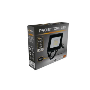 Proiettore LED alloggiamento in alluminio 10W 900lm nero