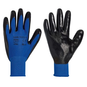 Guanti LUX Tank: guanti da lavoro con rivestimento in nitrile per lavori con oli e grassi.