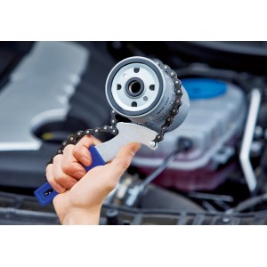 Chiave per filtro olio LUX con catena in acciaio per allentare i filtri dell'olio sulle auto.