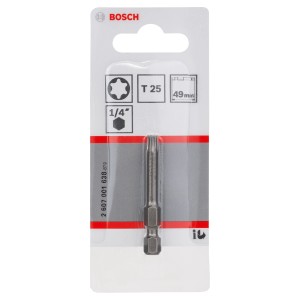 Punta per avvitatore Bosch Extra Hard T25, 49mm, nella confezione. Punta per avvitare.