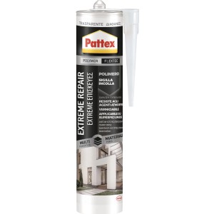 Sigillante siliconico Pattex Extreme Repair, trasparente, per interni ed esterni.