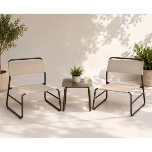 Salotto da giardino Garden Friend Cannes acciaio marrone 2 posti