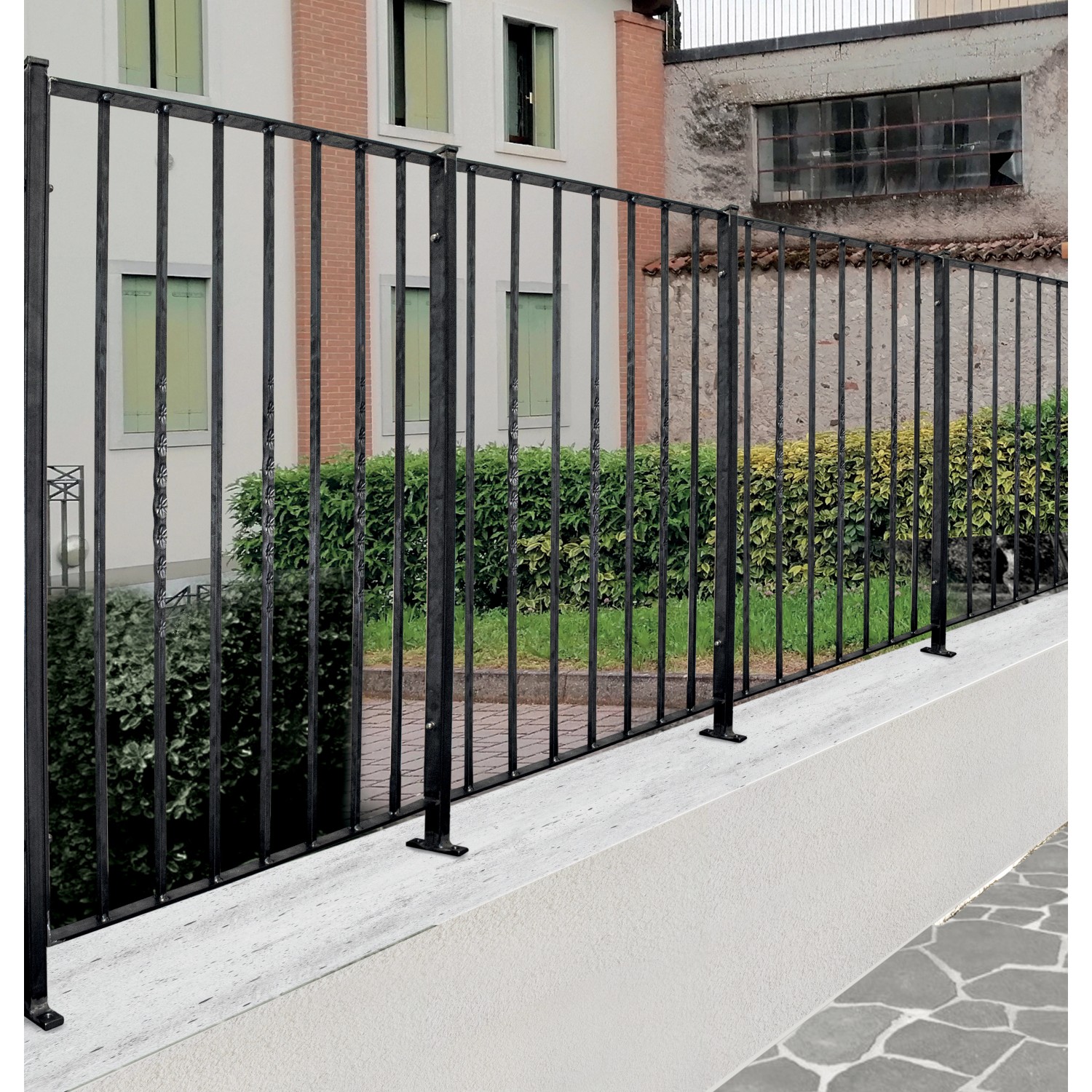 Pannello ornamentale per recinzione modulare H1012 x 850 mm in ferro  zincato