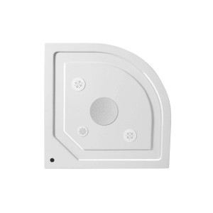 Piatto doccia t.b.t. con idromassaggio, bianco, vista dall'alto.