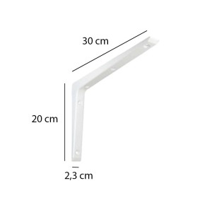 Reggimensola in alluminio 200x300 mm bianco opaco