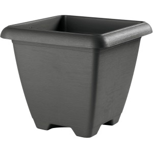 Vaso per piante t.b.t. quadrato antracite per interni ed esterni.