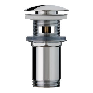 Sifone doccia lucido, primo piano.