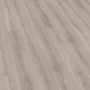 Pavimento in laminato chiaro con struttura in legno di rovere anticato e venature per spazi abitativi e commerciali.