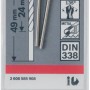 Confezione da 2 punte per metallo Bosch PRO HSS-G, 2 mm, per forature precise nel metallo.