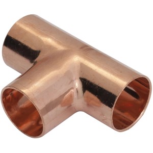 Raccordo a T in rame per cassette WC, ricambio per impianti idraulici.