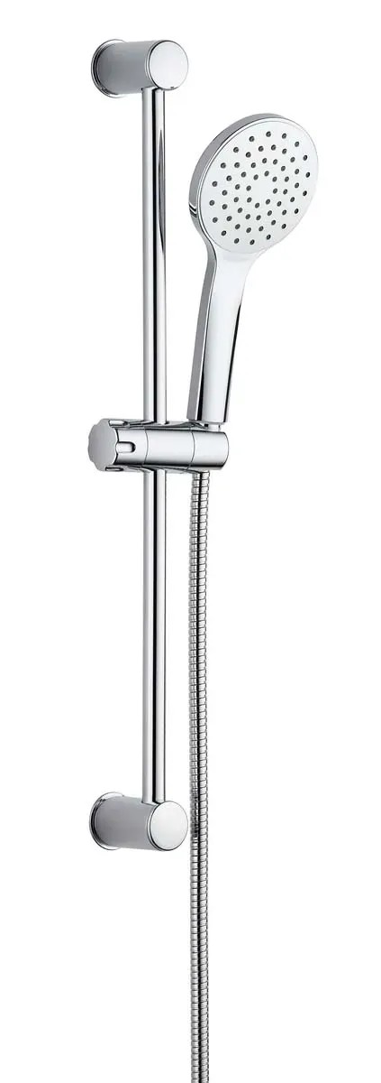 Saliscendi Doccia OFFO 60 Cm – Asta A Parete Regolabile 26-59 Cm – Cromo, Con Staffa Scorrevole E Rotazione 360°
