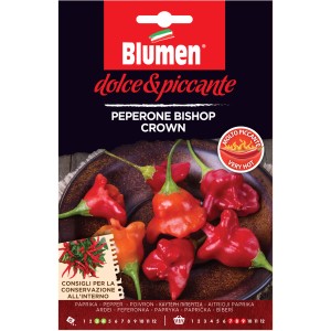 Confezione di semi per peperoni 'Bishop Crown' – varietà piccante per l'orto.