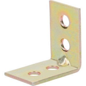 Staffa angolare per sedia zincata gialla 25x25x15 mm per costruzioni in legno.