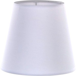 Paralume bianco conico per lampade da tavolo o da terra.