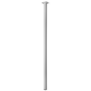 Gamba per tavolo Hettich, alta 900 mm, quadrata, effetto alluminio per la costruzione di mobili.