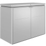Biohort HighBoard 160 box da giardino in argento metallizzato: Box universale resistente alle intemperie con ante e serratura.
