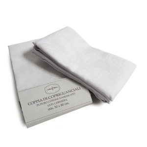 Copri cuscino con cerniera 50x80 cm 2 pz bianco a righe