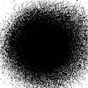 Immagine astratta di una macchia di vernice nera, adatta per progetti fai-da-te.