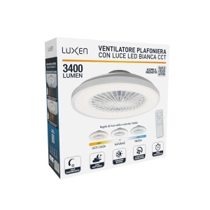 Plafoniera LED con ventilatore 3400 lm bianco Ø 48,5x14,5 cm