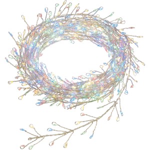 Catena luminosa a LED con 480 LED multicolore e cavo trasparente per interni ed esterni.