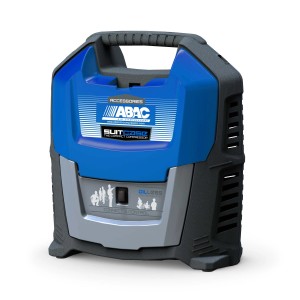 Compressore ABAC t.b.t. blu in robusto alloggiamento con maniglia.