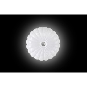 Plafoniera LED t.b.t. bianca con superficie a coste.