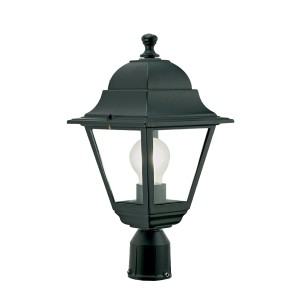 Applique da esterno t.b.t. nera dal design classico per il giardino.