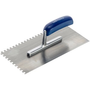 Cazzuola dentata LUX Classic, 6x6 mm, per colla per piastrelle e pavimenti.