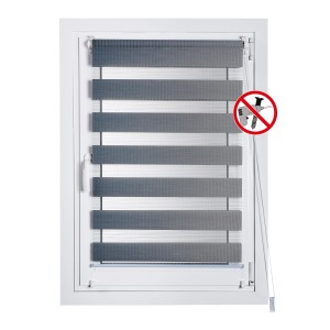 t.b.t. tenda a rullo o pacchetto in telaio finestra, montata senza forare.