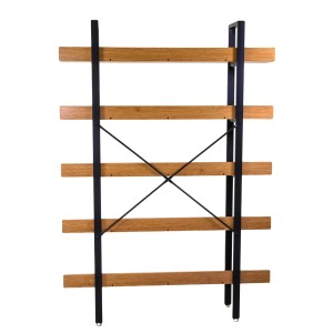 Scaffale in metallo e legno Achille 5 ripiani 120x28x171 cm