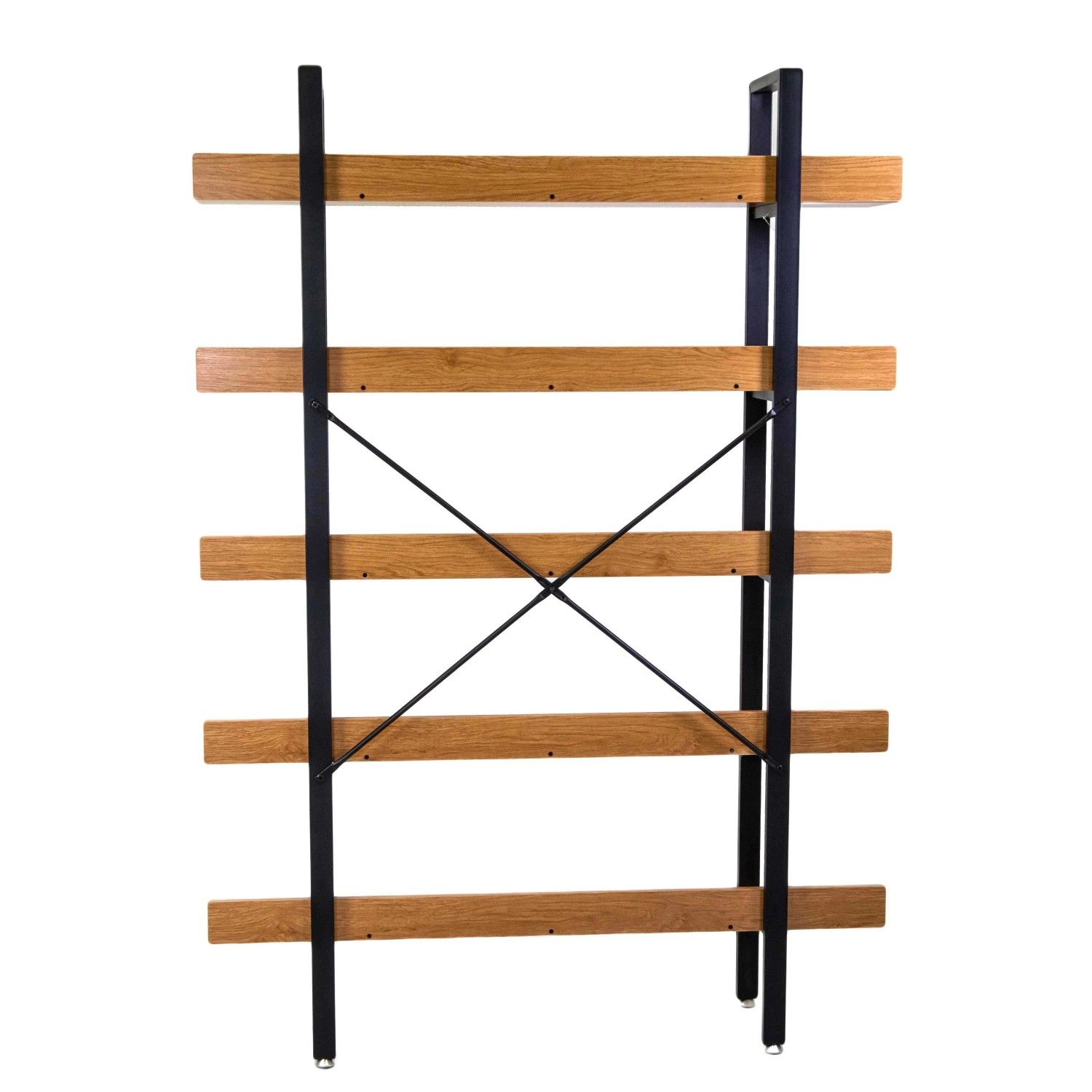 Scaffale in metallo e legno Achille 5 ripiani 120x28x171 cm_2