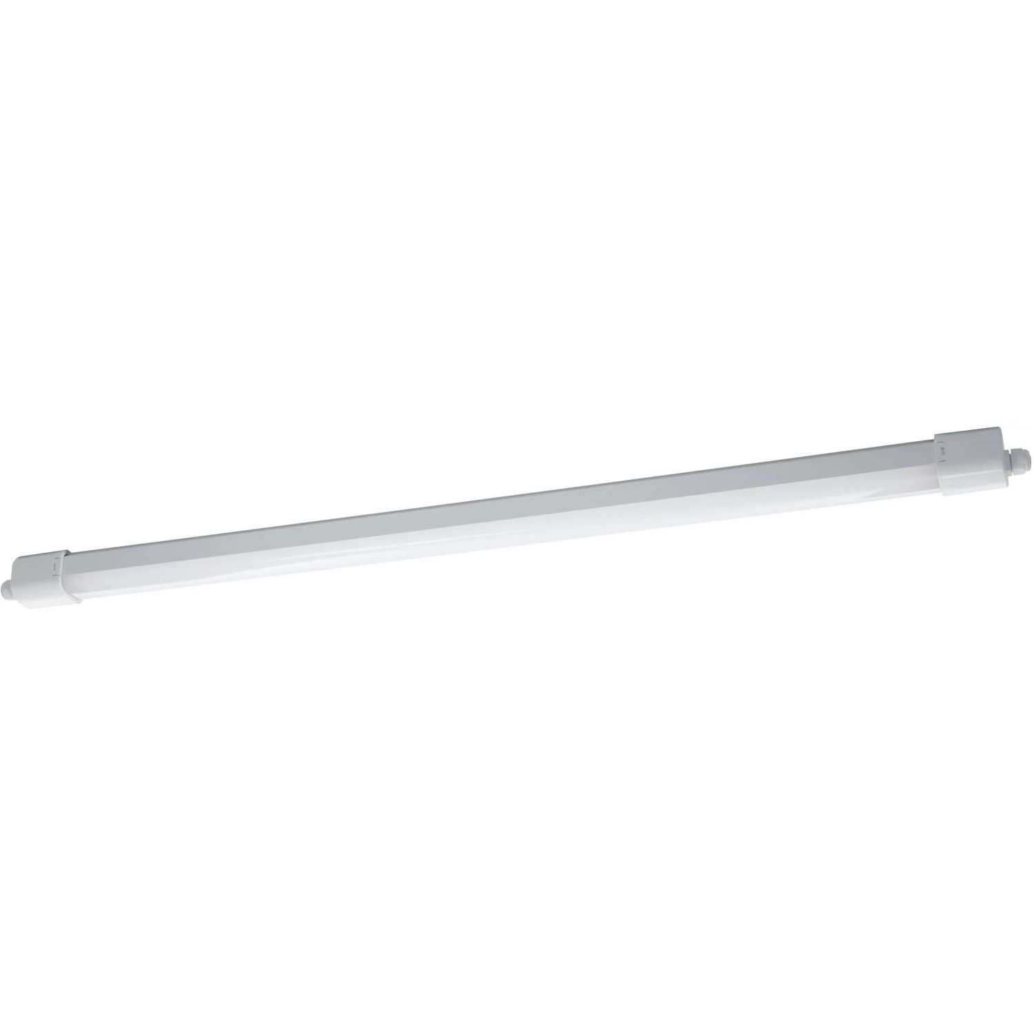 Plafoniera LED Eglo Expert Slim bianca, 110,5 cm, per ambienti umidi ed esterni.