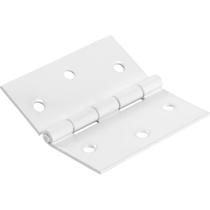 Cerniera bianca verniciata a polvere, 60x60 mm, per collegamenti mobili.