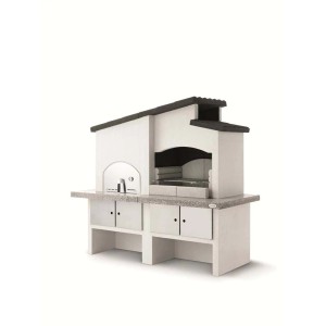 Barbecue a carbonella Palazzetti New Zeland griglia 68x40 cm in cemento