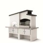 Barbecue a carbonella Palazzetti New Zeland griglia 68x40 cm in cemento