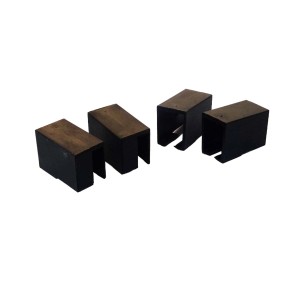 Supporti neri t.b.t. per zanzariere fisse, set da 4.