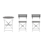 Set bistrot pieghevole AUSTIN in acciaio composto da tavolo e due sedie per terrazza e balcone.