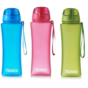 Borraccia t.b.t. da campeggio in blu, rosa e verde.