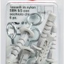 Fischer Tasselli SBN 9/3 tassello in nylon con occhiolo, 6 pezzi, per cartongesso.