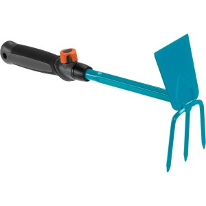 Zappetta Gardena combisystem con lama dritta e 3 denti per giardinaggio.