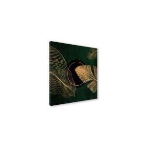 Canvas 30x30 cm set green & gold b