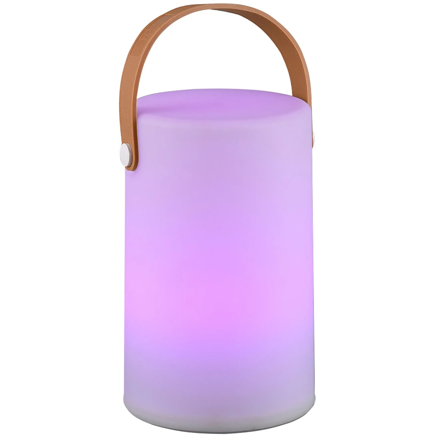 Lampada da tavolo a LED bianca Aruba per esterni con maniglia e cambio colore.