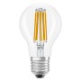 Lampadina LED Osram E27 forma A100 con tecnologia a filamento.