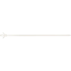 Fascetta per cavi bianca con tassello ad espansione, 200 mm, per fissaggio cavi.