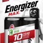 Energizer Max D Mono Batterie alcaline, confezione da 2, ideale per dispositivi esigenti.